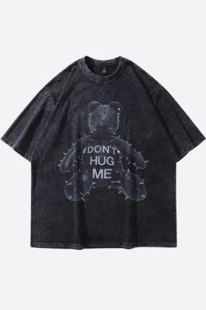 Quick Outfits, Modest Fashion Outfits Ideas Grunge Don't Hug Me Tee