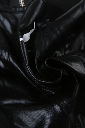 Quick Outfits, Modest Fashion Outfits Ideas Grunge Faux Leather Crop Corset Top