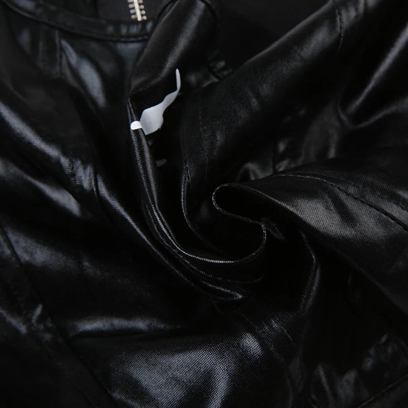 Quick Outfits, Modest Fashion Outfits Ideas Grunge Faux Leather Crop Corset Top Quick Outfits, Modest Fashion Outfits Ideas Grunge Faux Leather Crop Corset Top