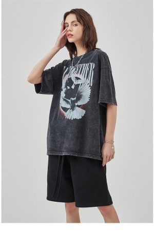 Quick Outfits, Modest Fashion Outfits Ideas Grunge Fly Together Tee