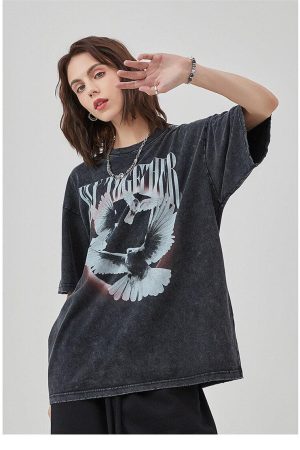 Quick Outfits, Modest Fashion Outfits Ideas Grunge Fly Together Tee