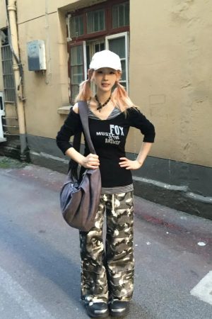 Quick Outfits, Modest Fashion Outfits Ideas Grunge Layered Off Shoulder Top