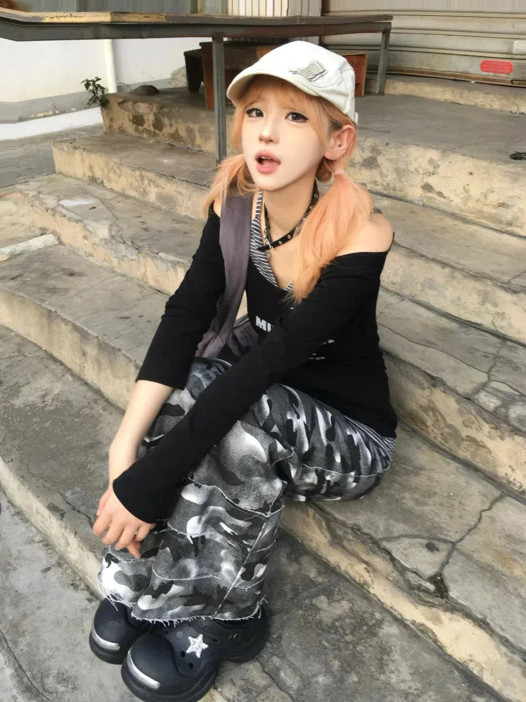 Quick Outfits, Modest Fashion Outfits Ideas Grunge Layered Off Shoulder Top Quick Outfits, Modest Fashion Outfits Ideas Grunge Layered Off Shoulder Top