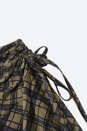 Quick Outfits, Modest Fashion Outfits Ideas Grunge Plaid Mesh Midi Skirt