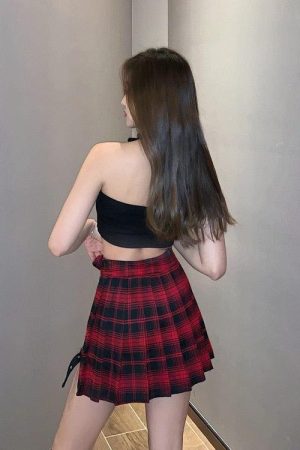 Quick Outfits, Modest Fashion Outfits Ideas Grunge Plaid Mini Skort