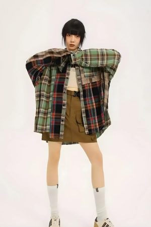 Quick Outfits, Modest Fashion Outfits Ideas Grunge Plaid Shirt