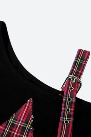 Quick Outfits, Modest Fashion Outfits Ideas Grunge Plaid Star Patch Top