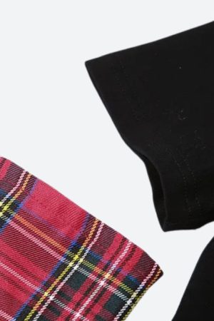 Quick Outfits, Modest Fashion Outfits Ideas Grunge Plaid Star Patch Top