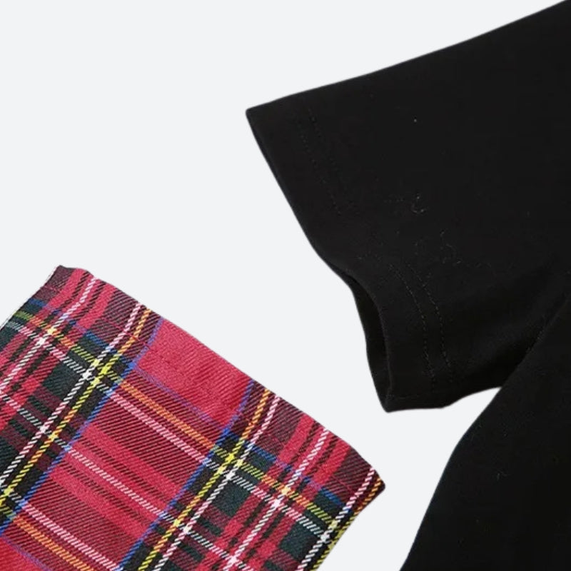 Quick Outfits, Modest Fashion Outfits Ideas Grunge Plaid Star Patch Top Quick Outfits, Modest Fashion Outfits Ideas Grunge Plaid Star Patch Top