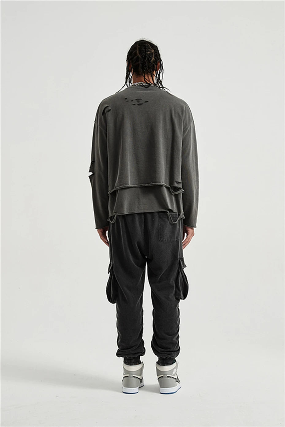 Quick Outfits, Modest Fashion Outfits Ideas Grunge Ripped Layered Sweatshirt Quick Outfits, Modest Fashion Outfits Ideas Grunge Ripped Layered Sweatshirt