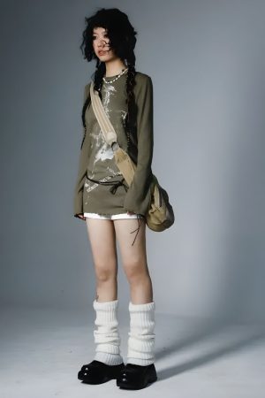 Quick Outfits, Modest Fashion Outfits Ideas Grunge Rope Belted Top