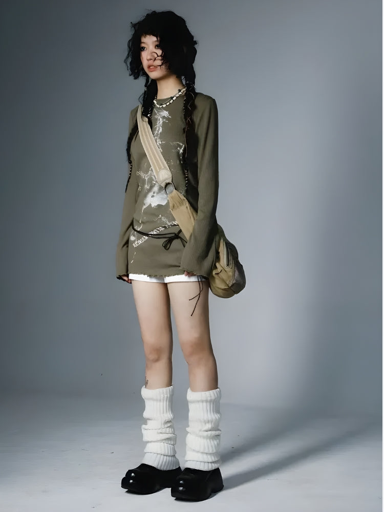 Quick Outfits, Modest Fashion Outfits Ideas Grunge Rope Belted Top Quick Outfits, Modest Fashion Outfits Ideas Grunge Rope Belted Top