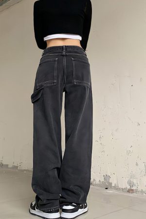 Quick Outfits, Modest Fashion Outfits Ideas Grunge Skeleton Hand Printed Jeans