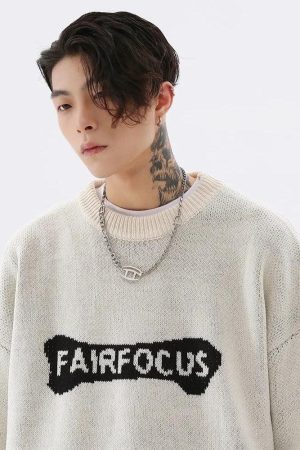 Quick Outfits, Modest Fashion Outfits Ideas Grunge Skeleton Knitted Sweater