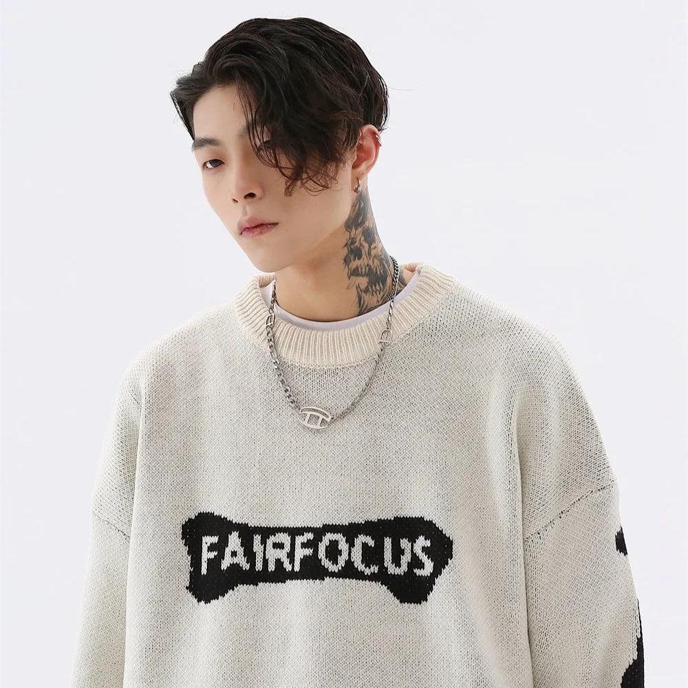 Quick Outfits, Modest Fashion Outfits Ideas Grunge Skeleton Knitted Sweater Quick Outfits, Modest Fashion Outfits Ideas Grunge Skeleton Knitted Sweater