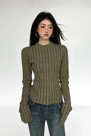 Quick Outfits, Modest Fashion Outfits Ideas Grunge Slim Fit Sweater