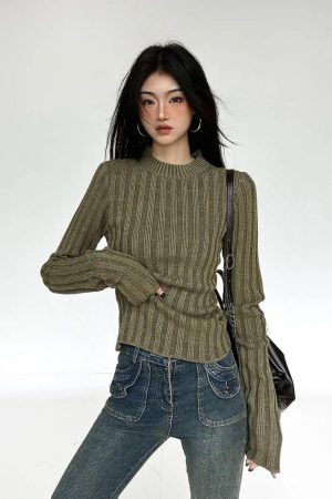 Quick Outfits, Modest Fashion Outfits Ideas Grunge Slim Fit Sweater