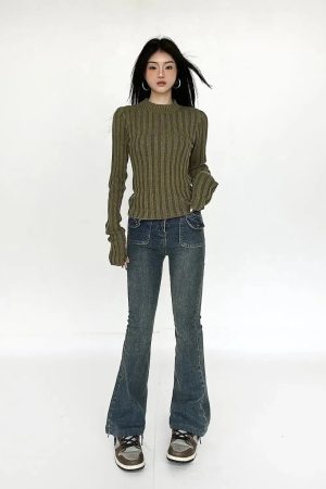 Quick Outfits, Modest Fashion Outfits Ideas Grunge Slim Fit Sweater