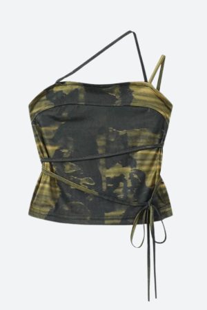 Quick Outfits, Modest Fashion Outfits Ideas Grunge Snake Lace Up Top