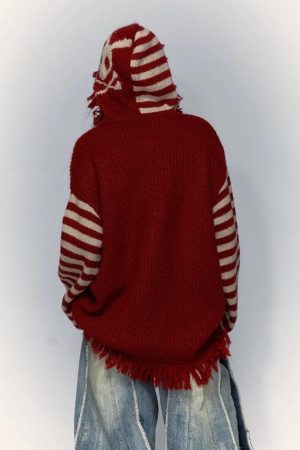 Quick Outfits, Modest Fashion Outfits Ideas Grunge Tasseled Hooded Sweater