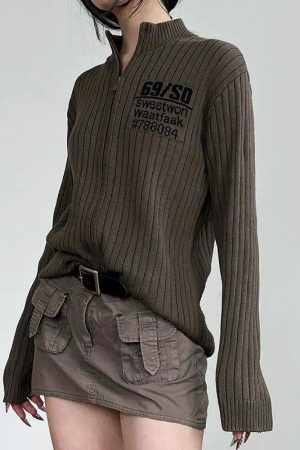 Quick Outfits, Modest Fashion Outfits Ideas Grunge Zip-Up Cardigan Jacket