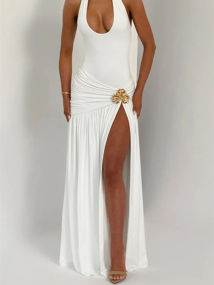 Quick Outfits, Modest Fashion Outfits Ideas Halter Bodysuit & Maxi Skirt Two Piece Set Quick Outfits, Modest Fashion Outfits Ideas Halter Bodysuit & Maxi Skirt Two Piece Set