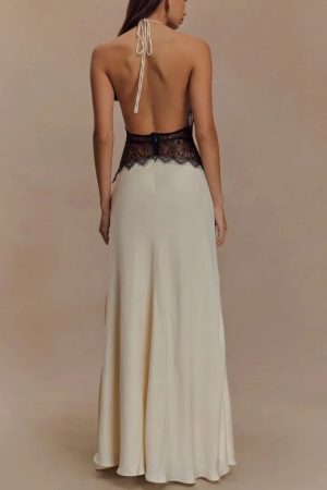 Quick Outfits, Modest Fashion Outfits Ideas Halter Neck Backless Maxi Dress