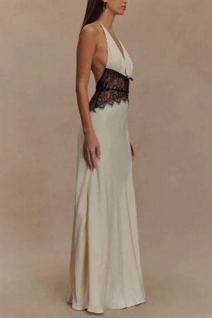 Quick Outfits, Modest Fashion Outfits Ideas Halter Neck Backless Maxi Dress