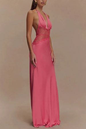 Quick Outfits, Modest Fashion Outfits Ideas Halter Neck Backless Maxi Dress