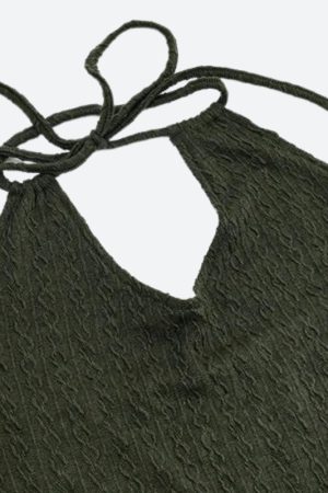 Quick Outfits, Modest Fashion Outfits Ideas Halter Neck Knitted Mini Dress