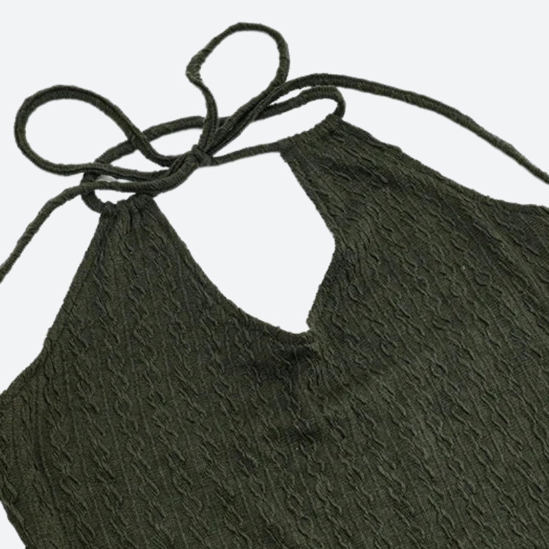 Quick Outfits, Modest Fashion Outfits Ideas Halter Neck Knitted Mini Dress Quick Outfits, Modest Fashion Outfits Ideas Halter Neck Knitted Mini Dress