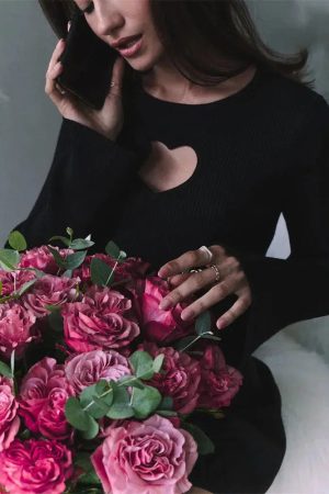 Quick Outfits, Modest Fashion Outfits Ideas Heart Cut Out Corduroy Top