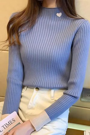 Quick Outfits, Modest Fashion Outfits Ideas Heart Embroidered Corduroy Top