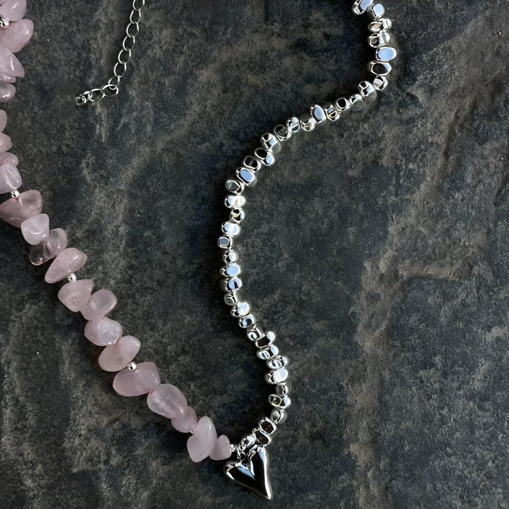 Quick Outfits, Modest Fashion Outfits Ideas Heart Rose Quartz Necklace Quick Outfits, Modest Fashion Outfits Ideas Heart Rose Quartz Necklace