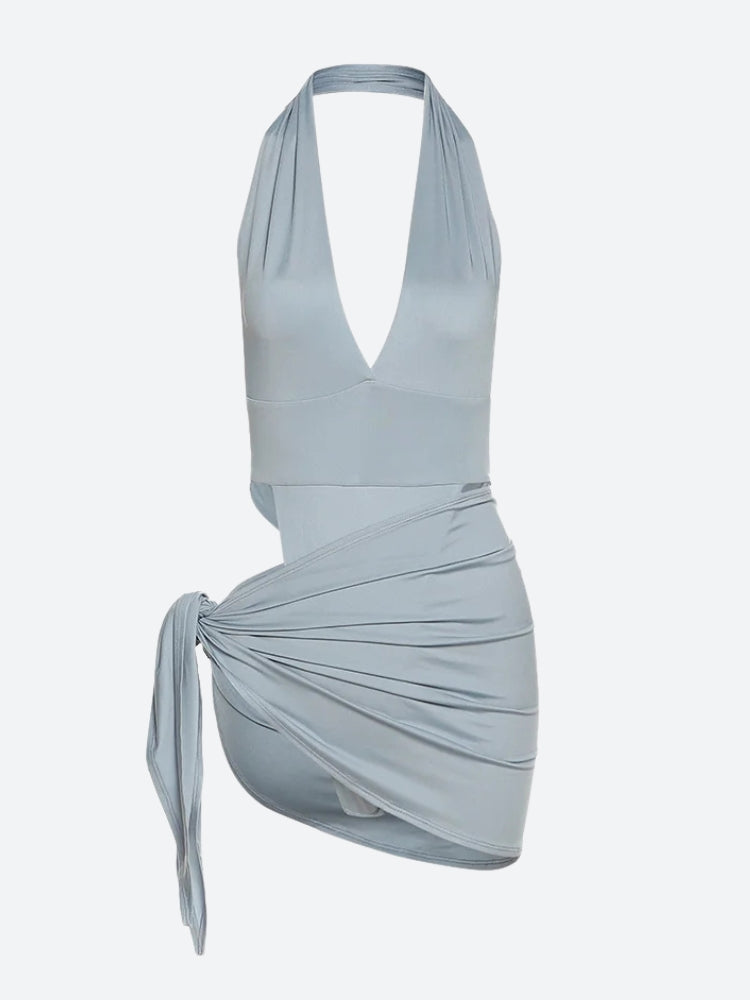 Quick Outfits, Modest Fashion Outfits Ideas High Cut Swimsuit & Skirt Two Piece Set Quick Outfits, Modest Fashion Outfits Ideas High Cut Swimsuit & Skirt Two Piece Set