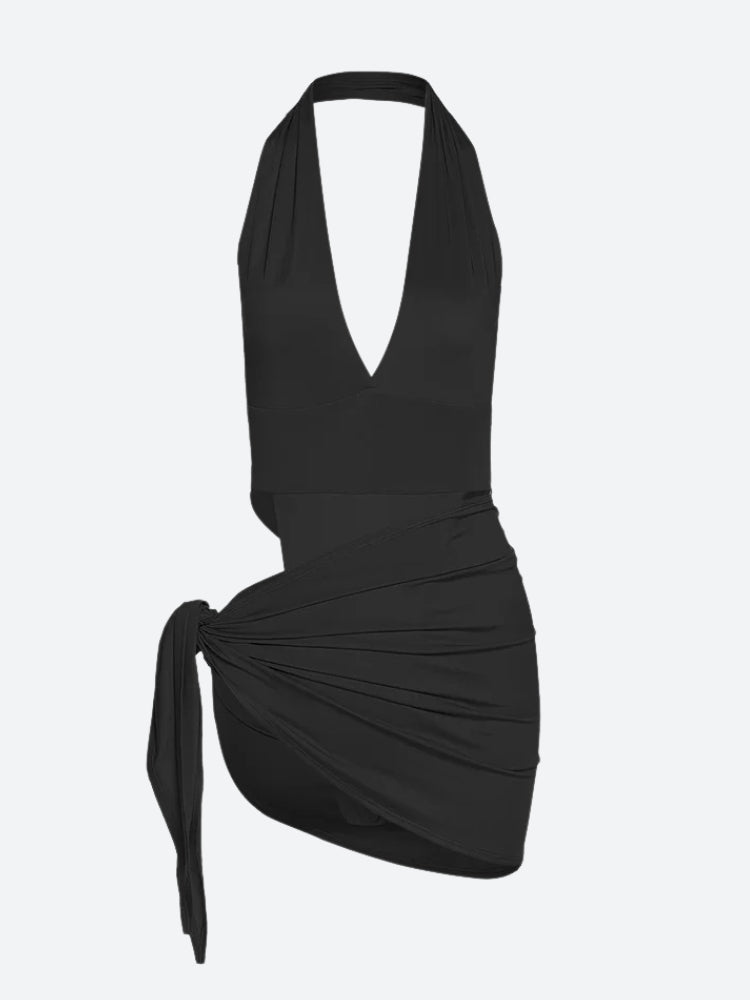 Quick Outfits, Modest Fashion Outfits Ideas High Cut Swimsuit & Skirt Two Piece Set Quick Outfits, Modest Fashion Outfits Ideas High Cut Swimsuit & Skirt Two Piece Set