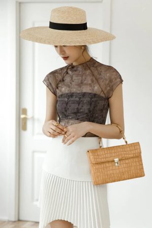 Quick Outfits, Modest Fashion Outfits Ideas High Neck Mesh Top