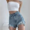 Quick Outfits, Modest Fashion Outfits Ideas High Waist Extra Distressed Jean Shorts