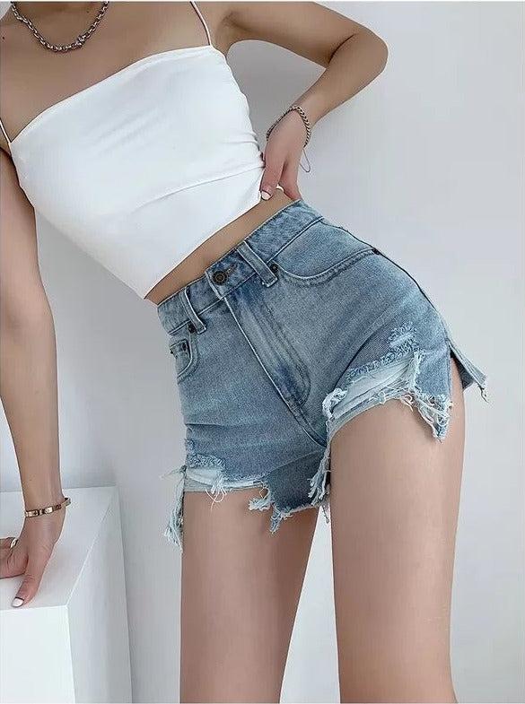 Quick Outfits, Modest Fashion Outfits Ideas High Waist Extra Distressed Jean Shorts Quick Outfits, Modest Fashion Outfits Ideas High Waist Extra Distressed Jean Shorts
