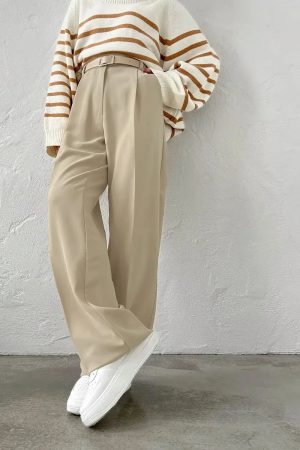 Quick Outfits, Modest Fashion Outfits Ideas High Waisted Tailored Pants