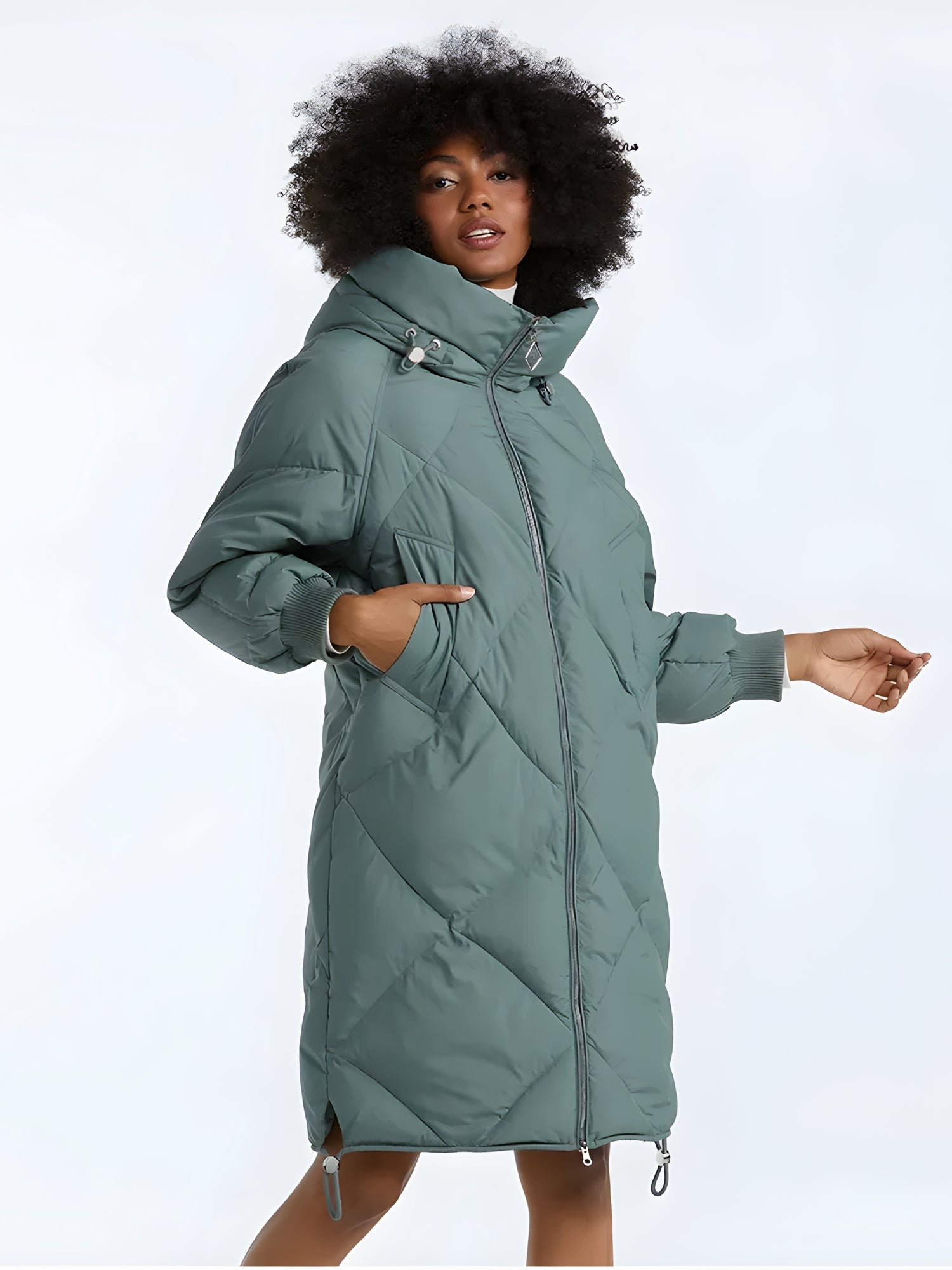 Quick Outfits, Modest Fashion Outfits Ideas Hooded Zip-Up Long Puffer Coat Quick Outfits, Modest Fashion Outfits Ideas Hooded Zip-Up Long Puffer Coat