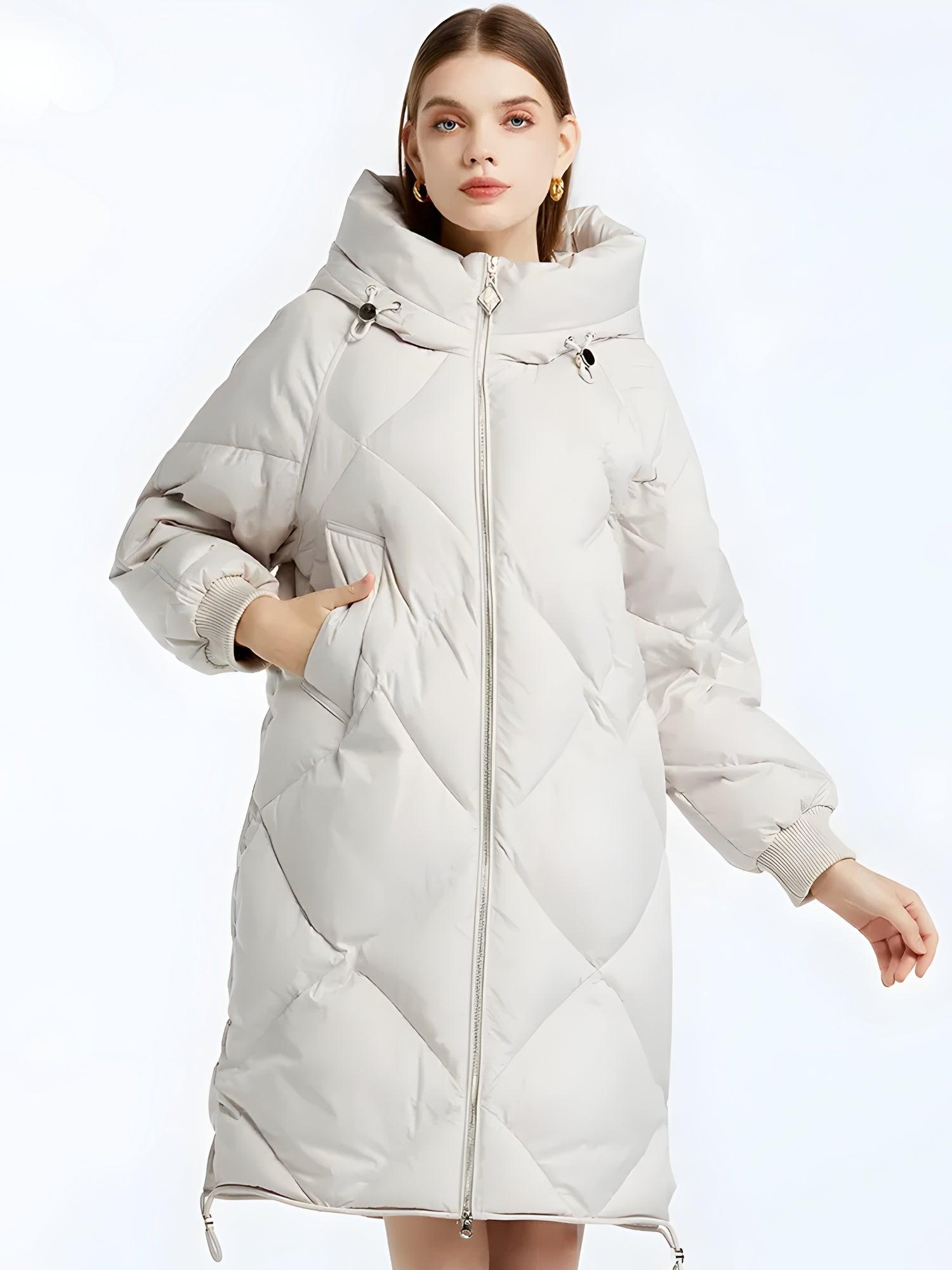 Quick Outfits, Modest Fashion Outfits Ideas Hooded Zip-Up Long Puffer Coat Quick Outfits, Modest Fashion Outfits Ideas Hooded Zip-Up Long Puffer Coat