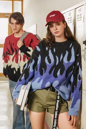 Quick Outfits, Modest Fashion Outfits Ideas Indie Flame Knitted Sweater