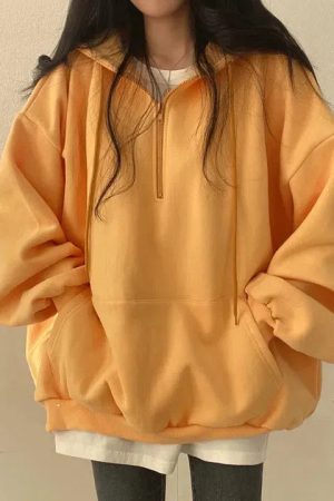Quick Outfits, Modest Fashion Outfits Ideas Indie Oversized Zip Up Hoodie