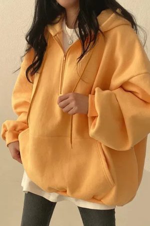 Quick Outfits, Modest Fashion Outfits Ideas Indie Oversized Zip Up Hoodie