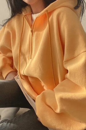 Quick Outfits, Modest Fashion Outfits Ideas Indie Oversized Zip Up Hoodie