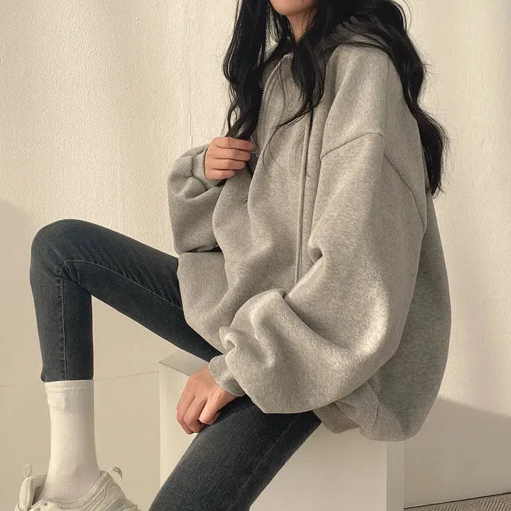 Quick Outfits, Modest Fashion Outfits Ideas Indie Oversized Zip Up Hoodie Quick Outfits, Modest Fashion Outfits Ideas Indie Oversized Zip Up Hoodie