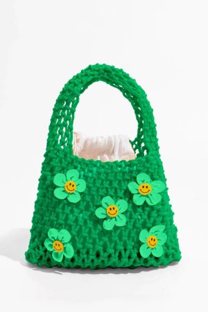 Quick Outfits, Modest Fashion Outfits Ideas Indie Smiley Flowers Crochet Bag