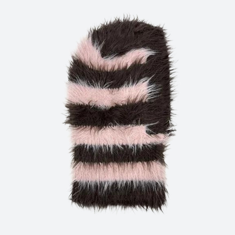 Quick Outfits, Modest Fashion Outfits Ideas Indie Striped Fluffy Balaclava Quick Outfits, Modest Fashion Outfits Ideas Indie Striped Fluffy Balaclava