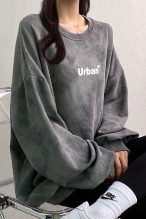 Quick Outfits, Modest Fashion Outfits Ideas Indie Urban Print Longline Sweatshirt